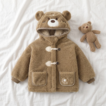 Lilo Penguin and Bear Fleece Jacket - Brown Bear