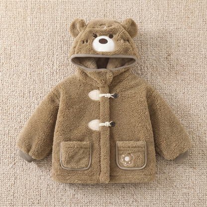 Lilo Penguin and Bear Fleece Jacket - Brown Bear