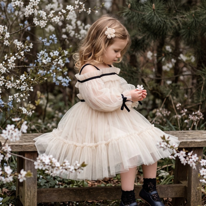 Lilo Puff Sleeve Tulle Party Dress