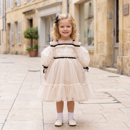 Lilo Puff Sleeve Tulle Party Dress