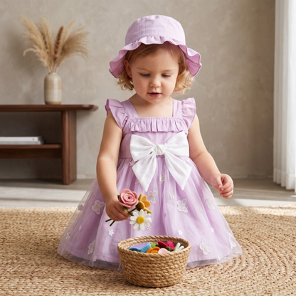 Lilo Floral Pastoral Princess Dress - Light Purple