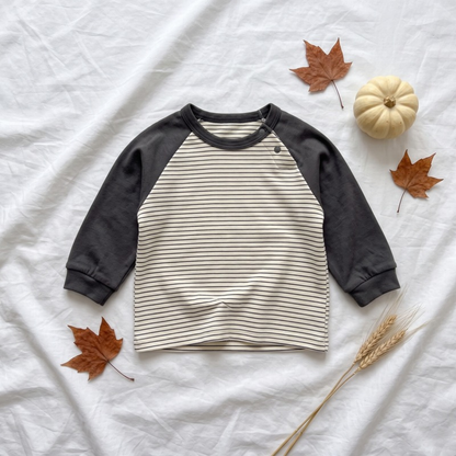 Lilo Striped Raglan Long Sleeve Tee
