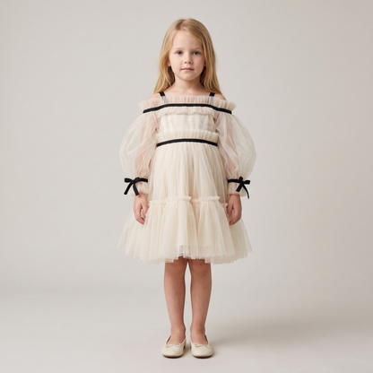 Lilo Puff Sleeve Tulle Party Dress