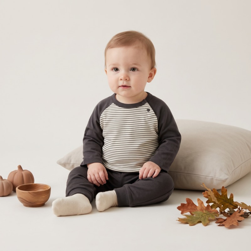 Lilo Striped Raglan Long Sleeve Tee