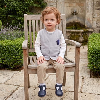 Lilo Double Layer Cotton Vest - Lavender Grey
