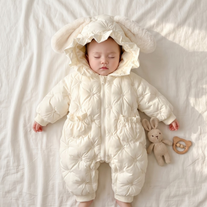 Lilo Fleece Lined Princess Coat - Off White