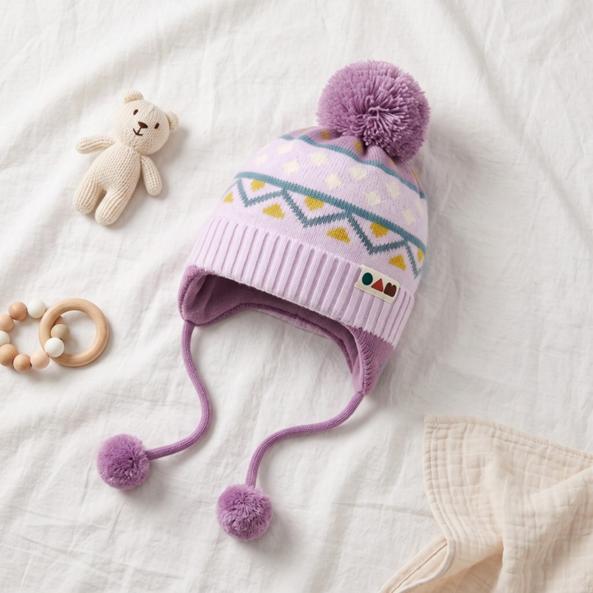 Lilo Fair Isle Ear Flap Hat - Lilac