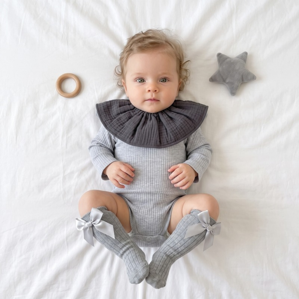 Lilo Ribbed Bodysuit - Heather Grey