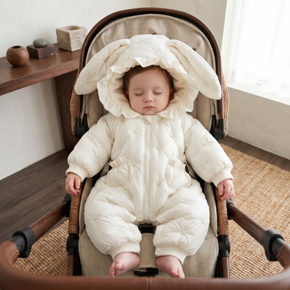 Lilo Fleece Lined Princess Coat - Off White