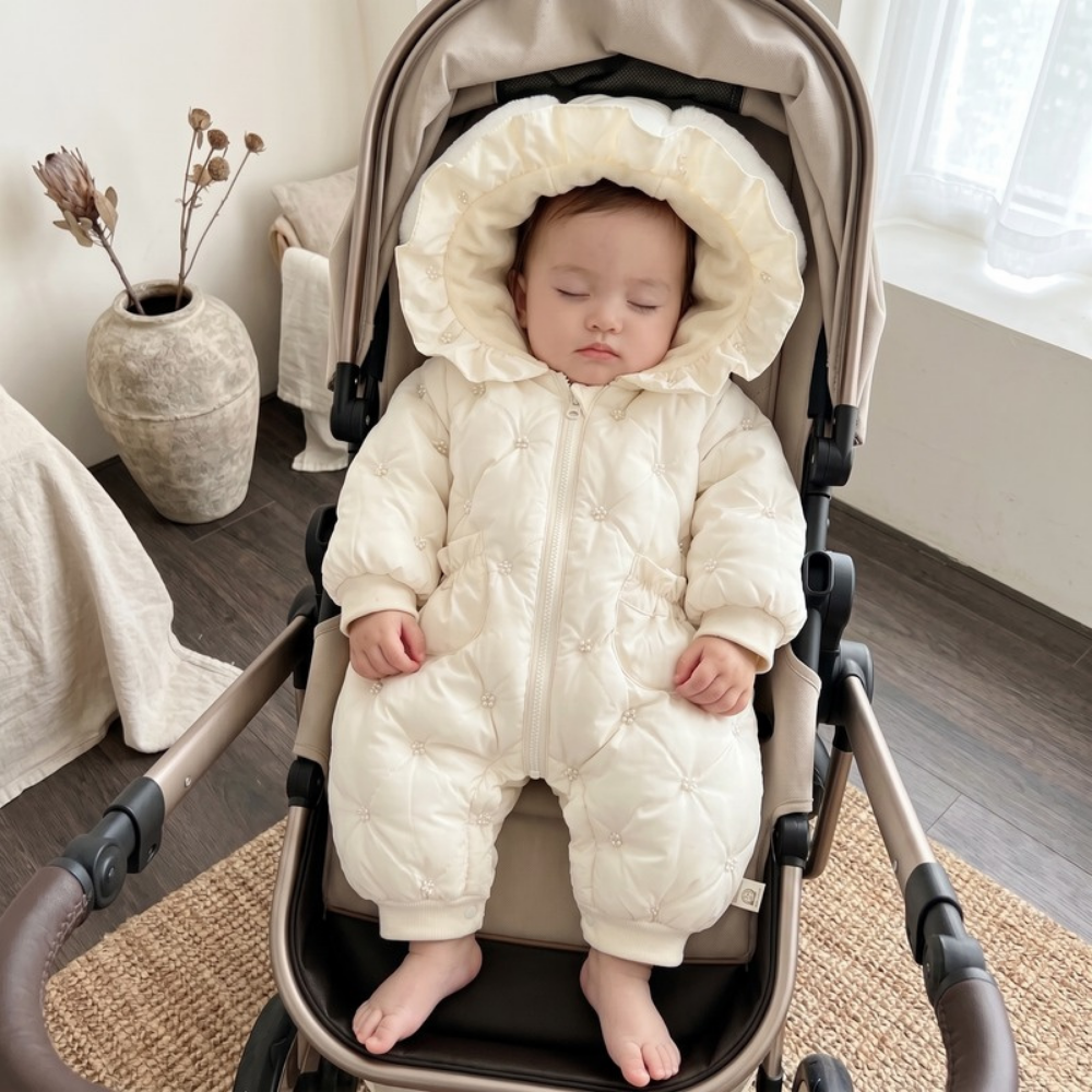 Lilo Fleece Lined Princess Coat - Off White