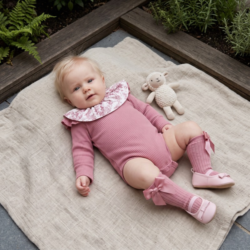 Lilo Ribbed Bodysuit - Dusty Pink