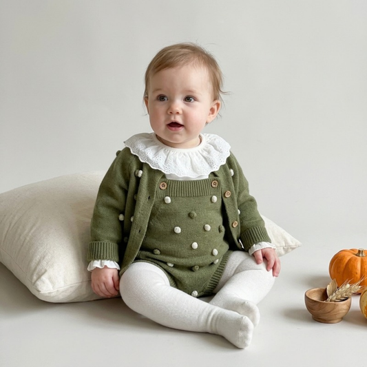 Lilo Pom Pom Cardigan and Shorts Set