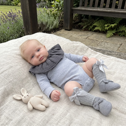Lilo Ribbed Bodysuit - Heather Grey