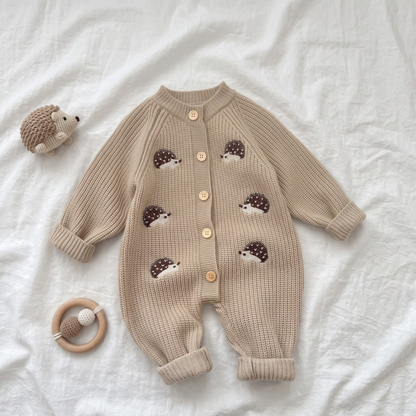 Lilo Knitted Newborn Romper - Barley