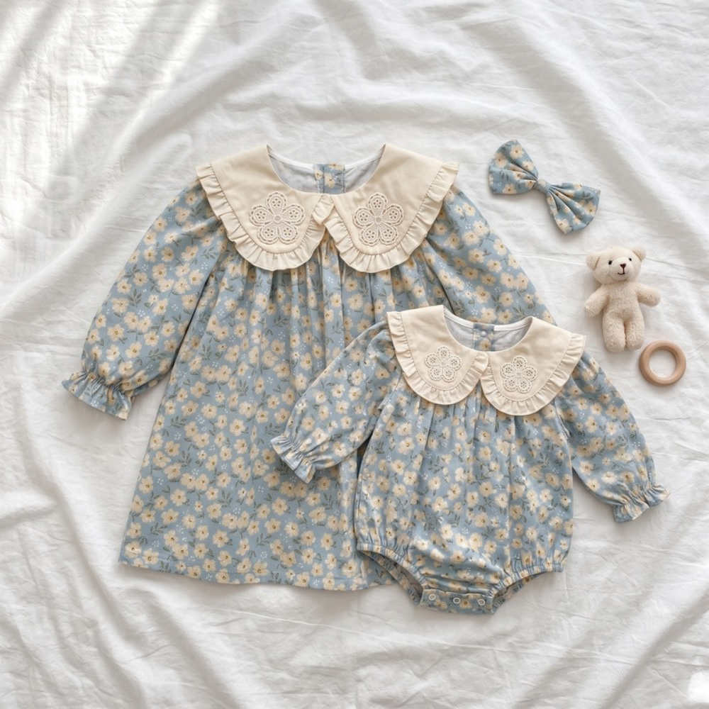 Lilo Cotton Romper and Dress Set