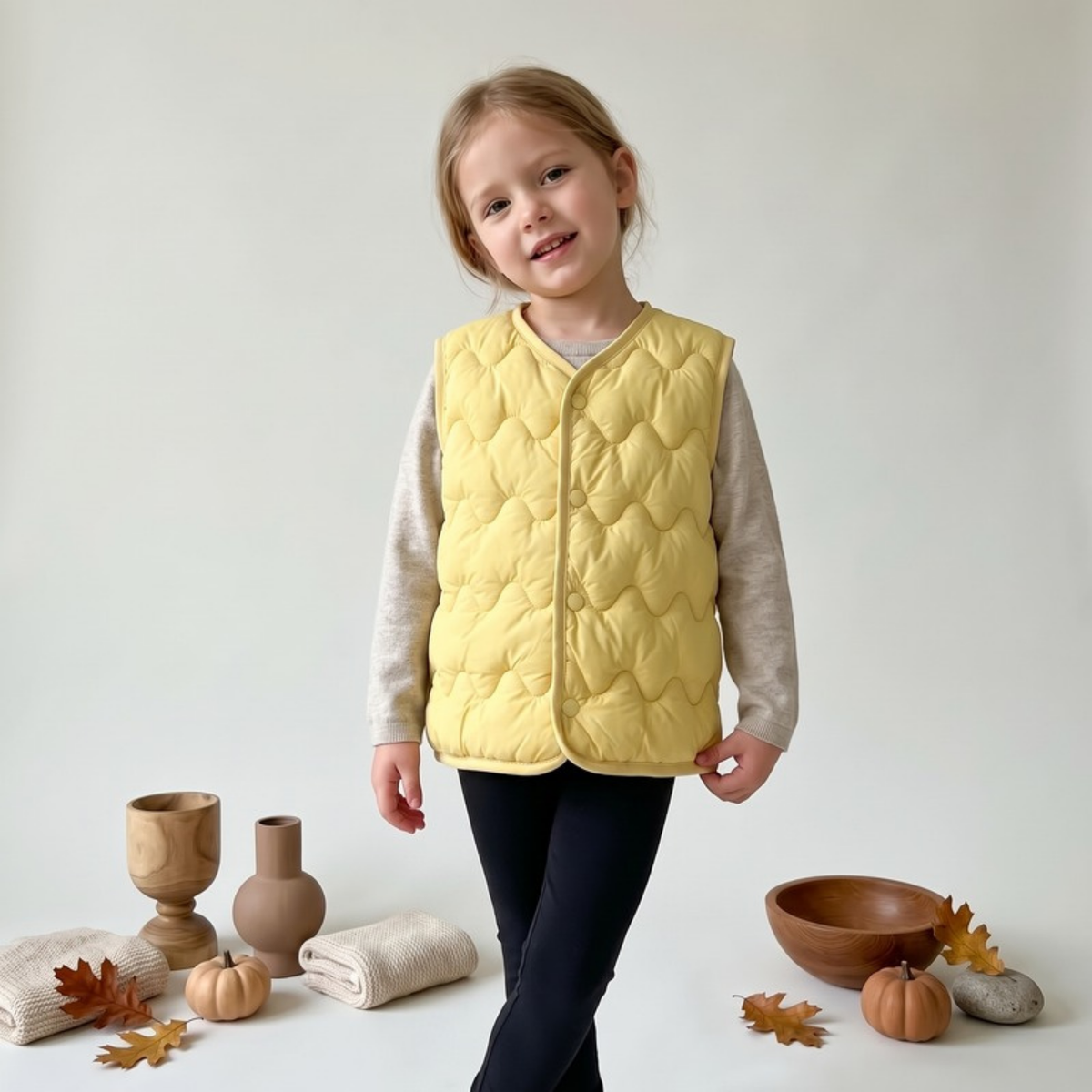 Lilo Lightweight Padded Gilet - Butter Yellow