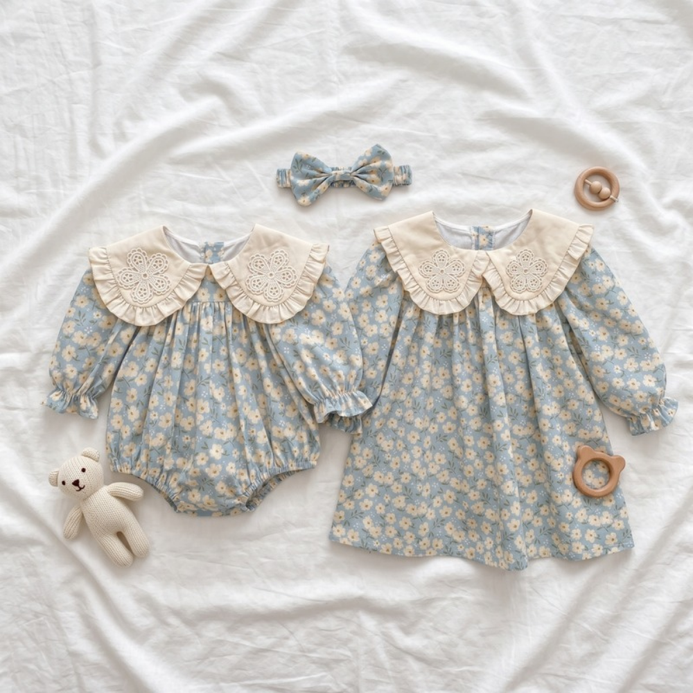 Lilo Cotton Romper and Dress Set