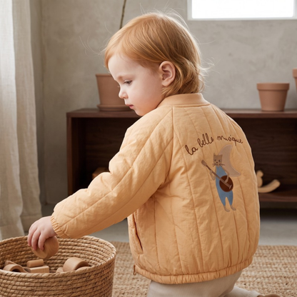 Lilo Lamb Fleece Jacket - Apricot