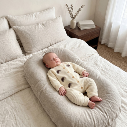 Lilo Knitted Newborn Romper - Cream
