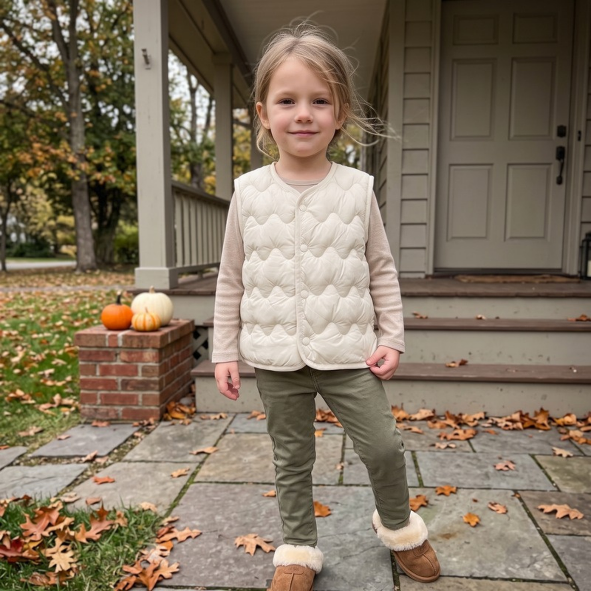 Lilo Lightweight Padded Gilet - Cream