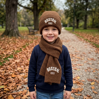 Lilo Knit Hat and Scarf Set - Coffee