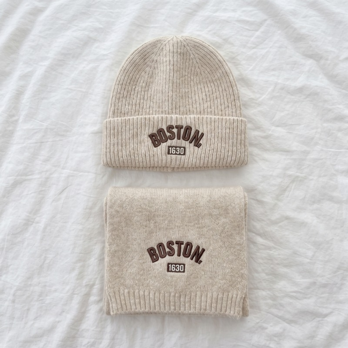 Lilo Knit Hat and Scarf Set - Off-White