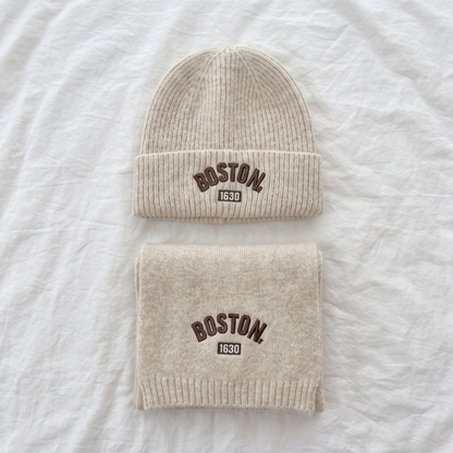 Lilo Knit Hat and Scarf Set - Off-White
