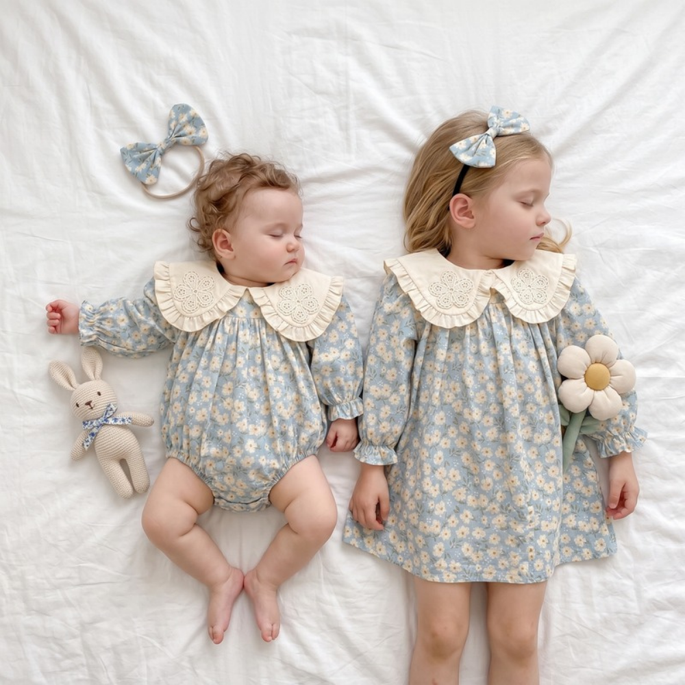 Lilo Cotton Romper and Dress Set