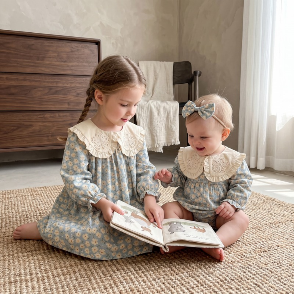 Lilo Cotton Romper and Dress Set
