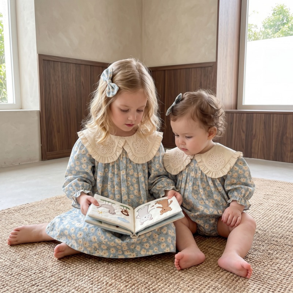 Lilo Cotton Romper and Dress Set