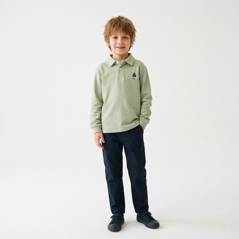 Lilo Prep Boys Polo Shirt - Sage