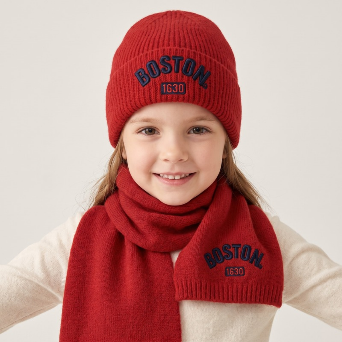 Lilo Knit Hat and Scarf Set - Wine Red