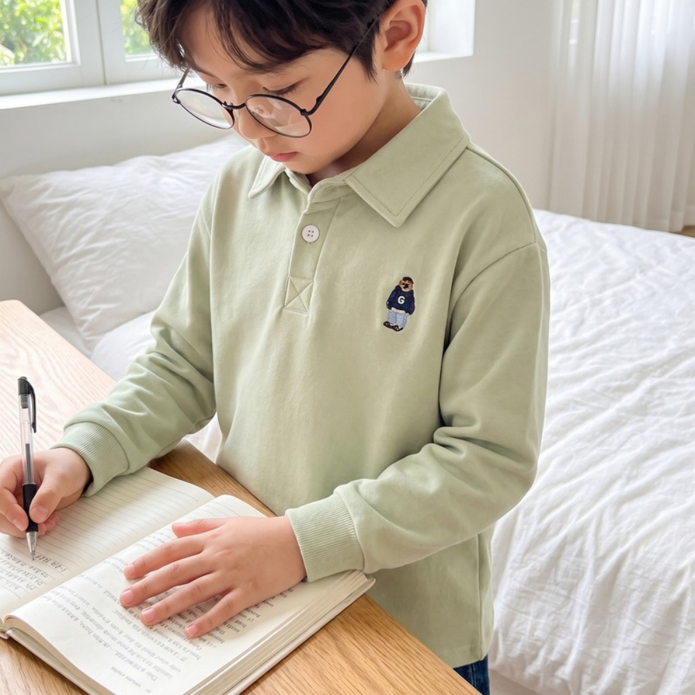 Lilo Prep Boys Polo Shirt - Sage