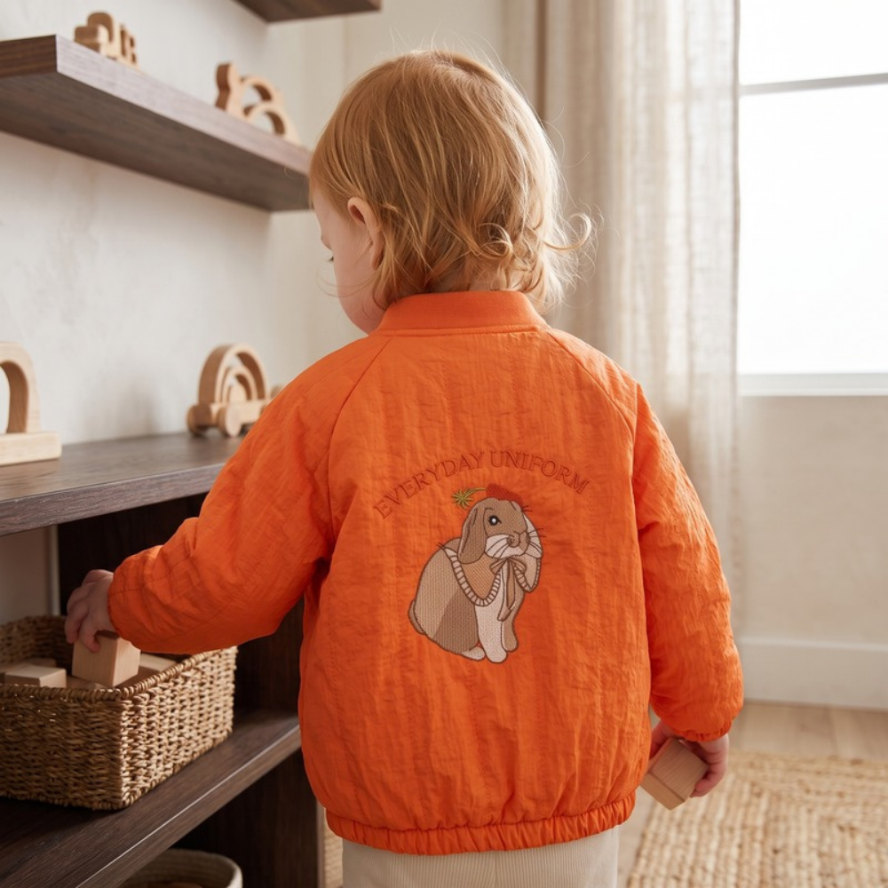 Lilo Lamb Fleece Jacket - Orange