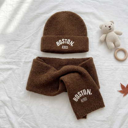 Lilo Knit Hat and Scarf Set - Coffee