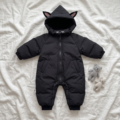 Lilo Padded Winter Jumpsuit - Black Cat