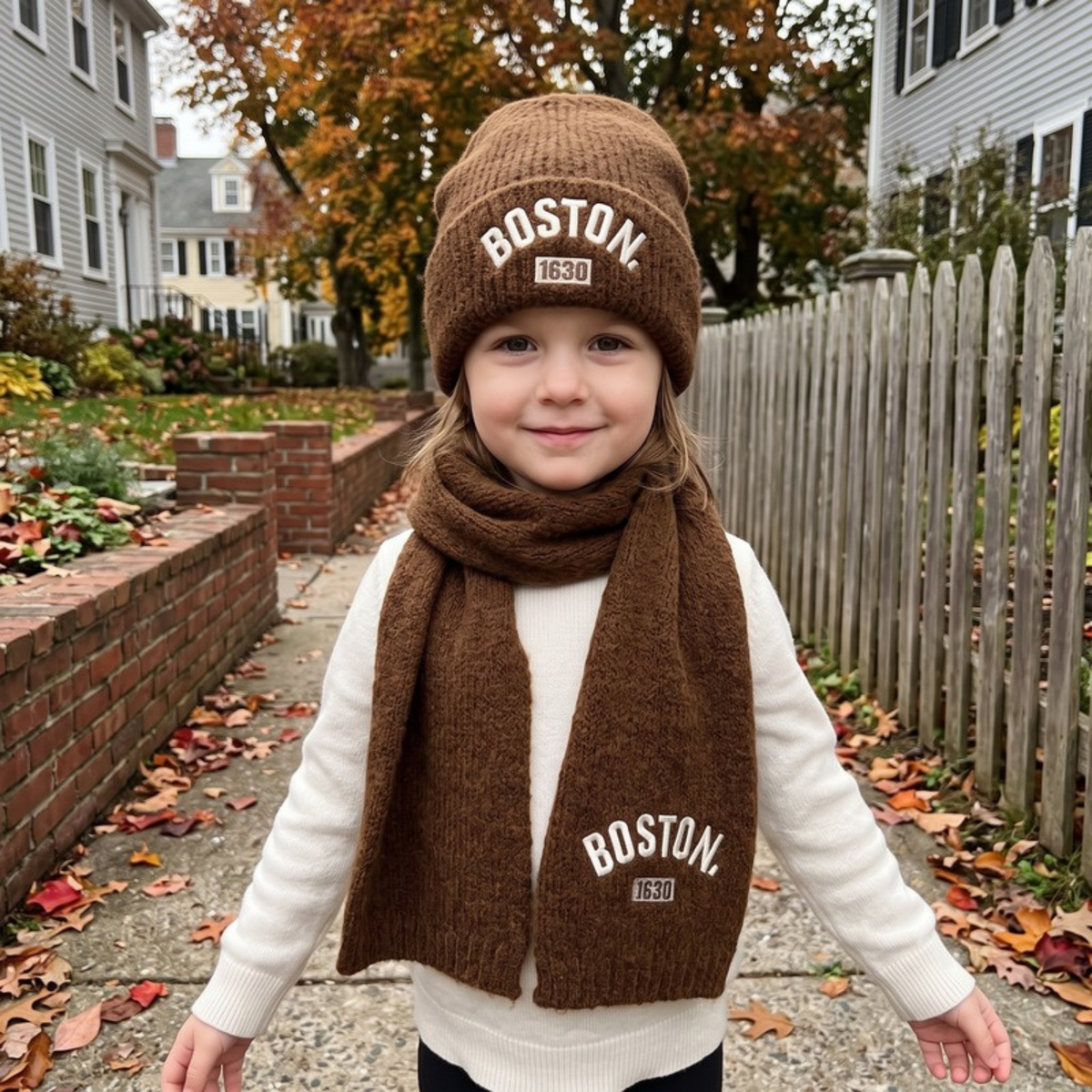 Lilo Knit Hat and Scarf Set - Coffee