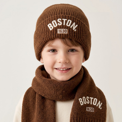 Lilo Knit Hat and Scarf Set - Coffee