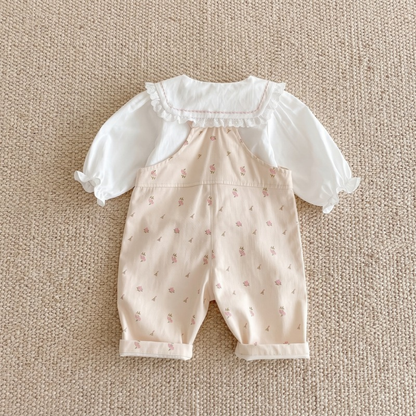 Lilo Floral Heart Dungarees - Floral Dungarees