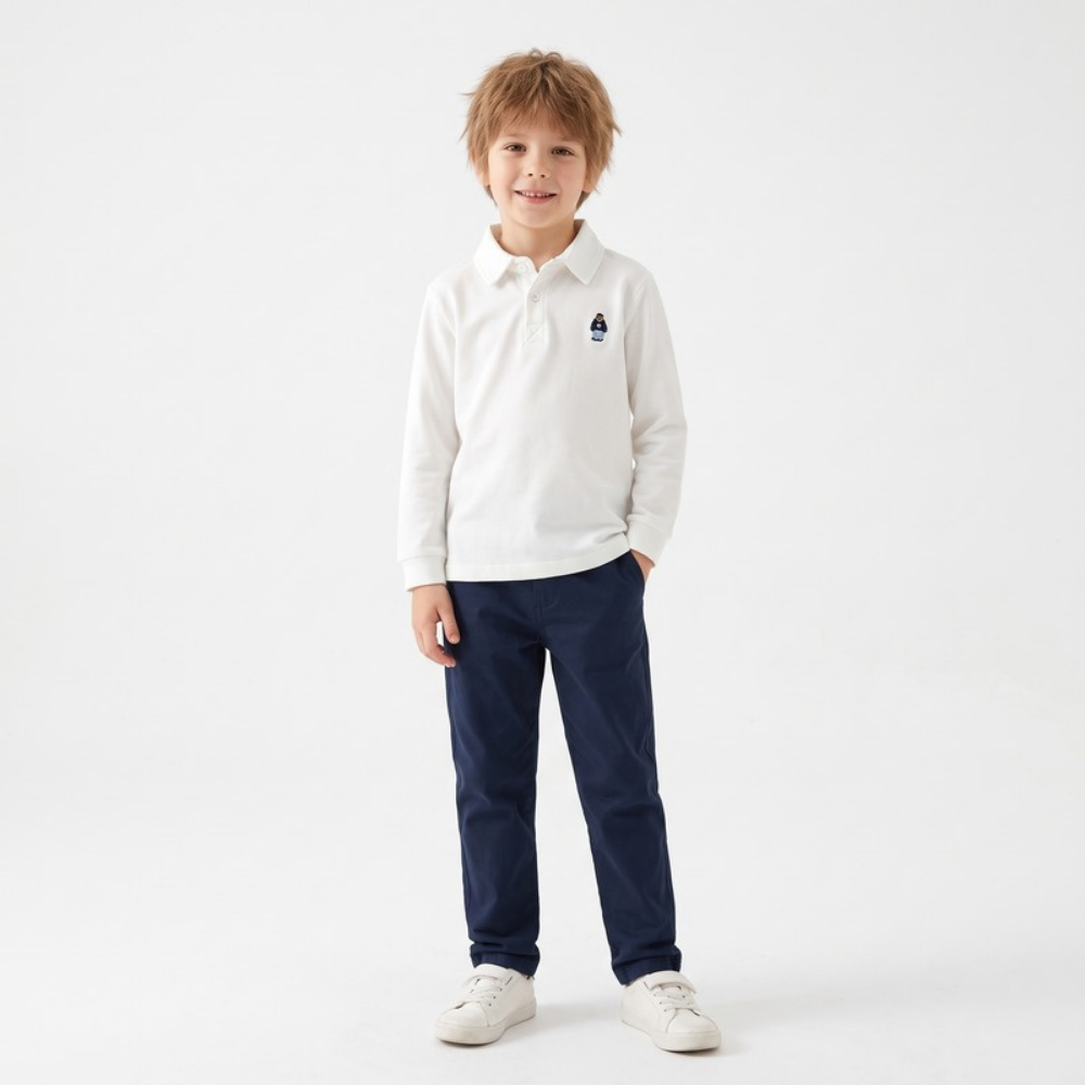 Lilo Prep Boys Polo Shirt - White