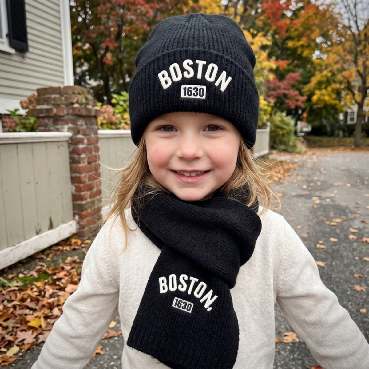 Lilo Knit Hat and Scarf Set - Black