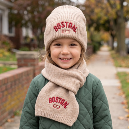 Lilo Knit Hat and Scarf Set - Khaki
