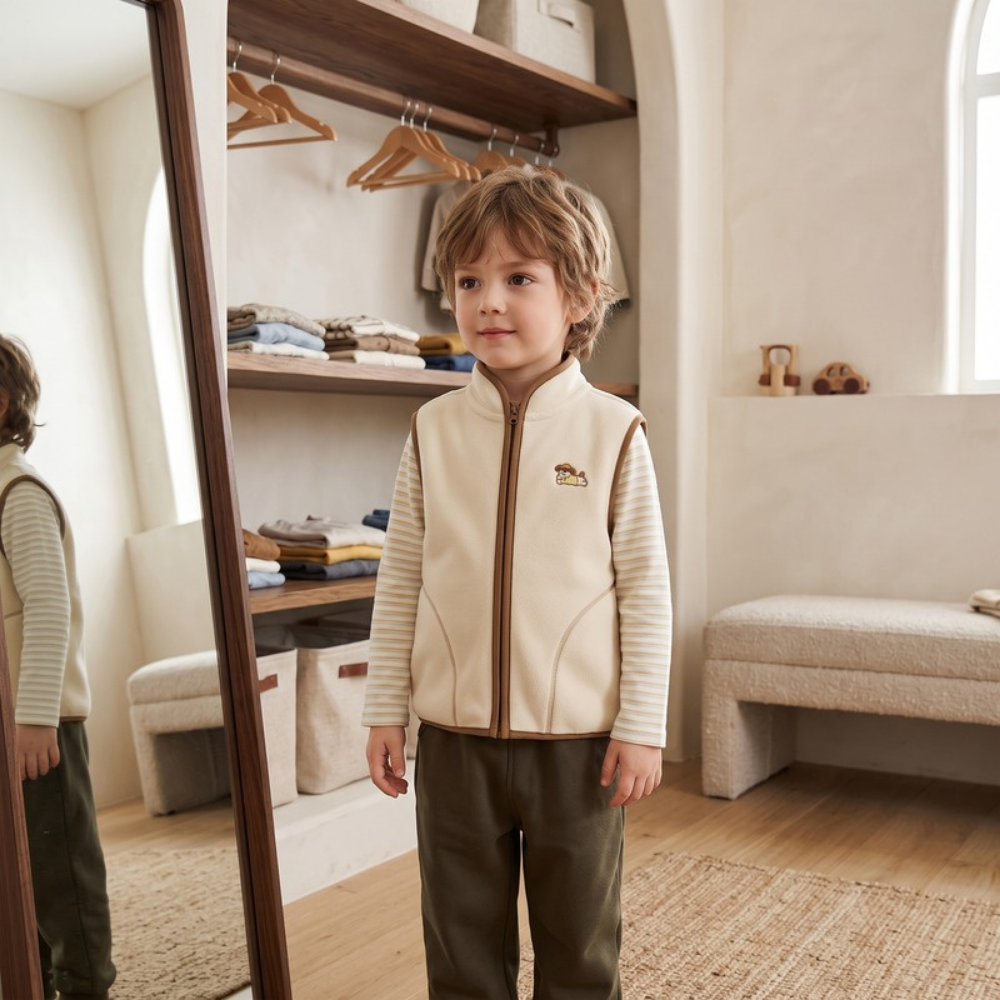 Lilo Kids Fleece Gilet - Cream