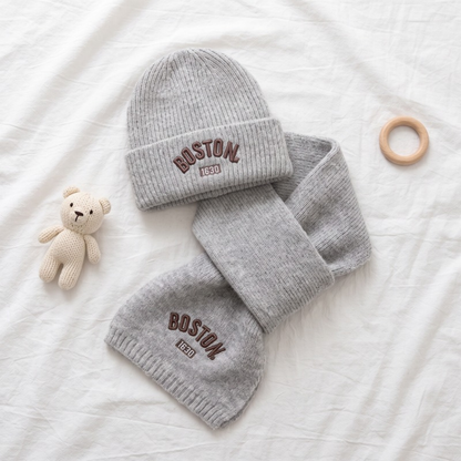 Lilo Knit Hat and Scarf Set - Grey