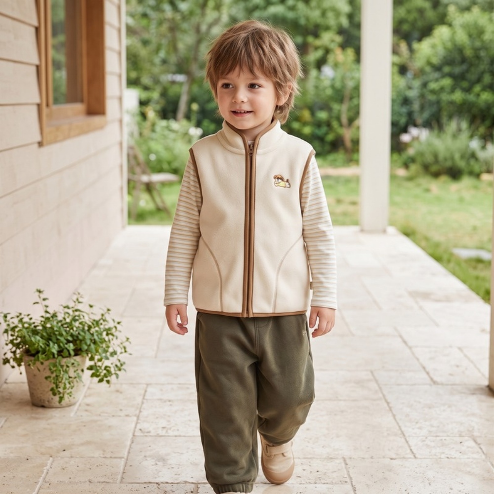 Lilo Kids Fleece Gilet - Cream