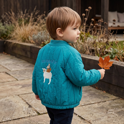 Lilo Lamb Fleece Jacket - Teal Blue