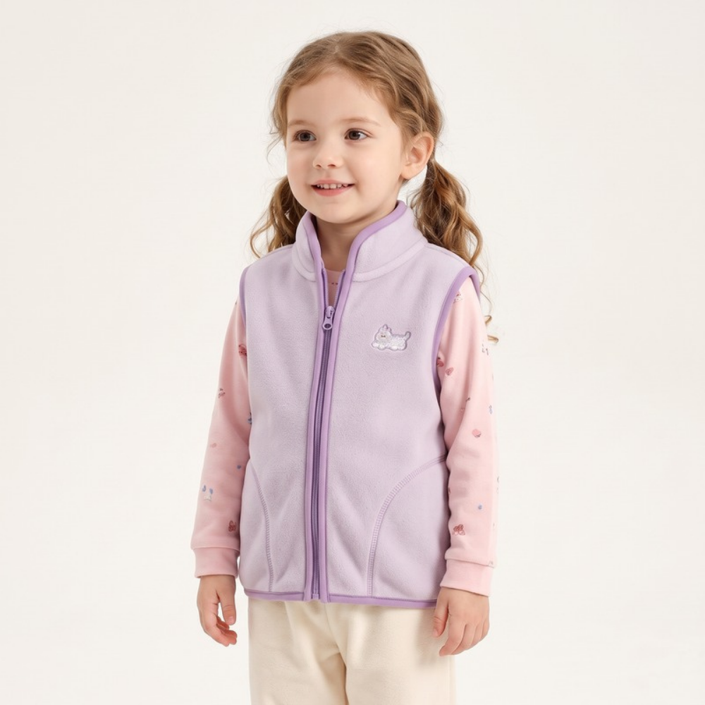 Lilo Kids Fleece Gilet - Lilac