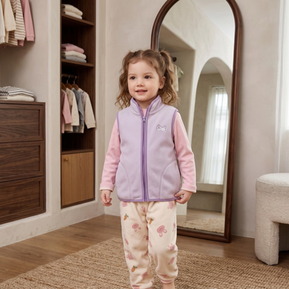Lilo Kids Fleece Gilet - Lilac