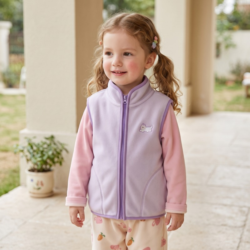 Lilo Kids Fleece Gilet - Lilac