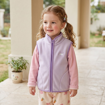 Lilo Kids Fleece Gilet - Lilac